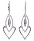 Genuine Sterling Silver Cubic Zirconia Post Dangle Earrings DS55147